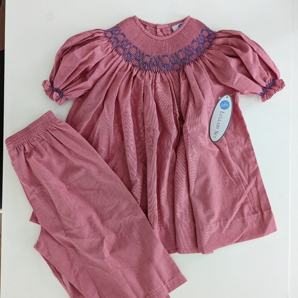 NWT Lullaby set red gingham set size 5 - Picture 1 of 2